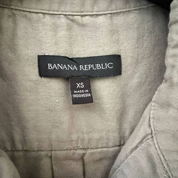 Banana Republic Green Utility Shirtdress - Picture 6 of 11